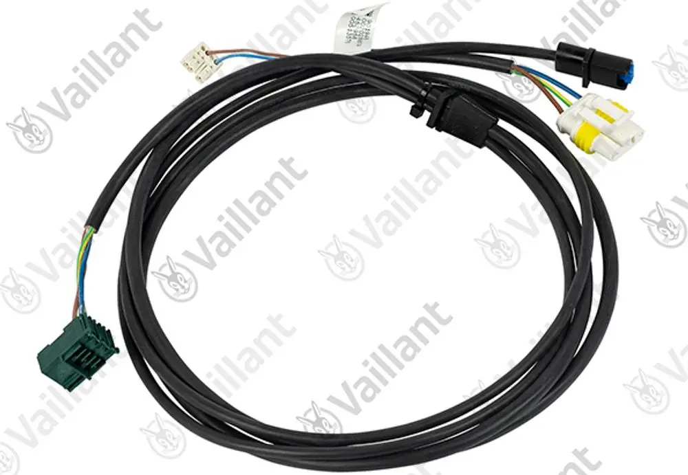 Vaillant Kabel mit mehreren Anschlüssen und isolierten Leitungen, geeignet für die Verbindung von Heizungssteuerungen oder anderen elektrischen Komponenten.